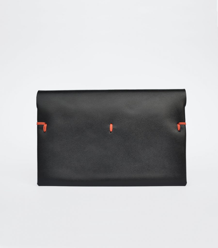 Big black leather wallet